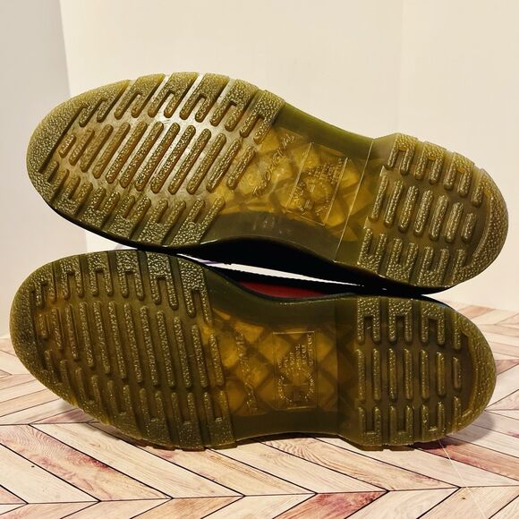 Dr Martens 3989 Cherry Red Smooth Leather Brogue M 5 W 6 Wingtip Shoes Academia - Picture 6 of 9